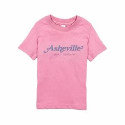Toddler Asheville Curly Lettering Short Sleeve T- Shirt