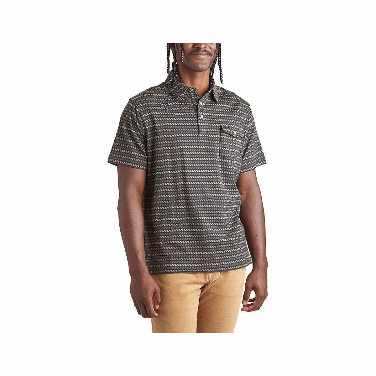 Men's Ranchero Jacquard Short Sleeve Polo Shirt 6 Men's Ranchero Jacquard Short Sleeve Polo Shirt - Image 4