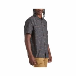 Men's H Bar B Short Sleeve Snapshirt -Casual Wear Shop 76019 ANTIQUE BLACK l