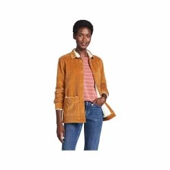 L.L.Bean Women's Comfort Corduroy Lined Relaxed Long Sleeve Shirt -Casual Wear Shop 76094 SADDLE l