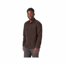 Royal Robbins Men's Desert Pucker Dry Long Sleeve Shirt -Casual Wear Shop 76240 JAVA l