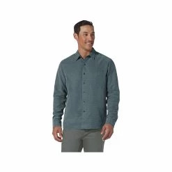 Royal Robbins Men's Desert Pucker Dry Long Sleeve Shirt -Casual Wear Shop 76240 SEA PINE l