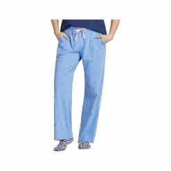 Women's Vintage Flowers Snuggle Up Sleep Pants -Casual Wear Shop 76561 CRN BLUE l
