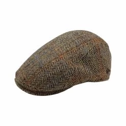Men's Jackson Harris Tweed Herringbone Hat -Casual Wear Shop 76610 LIGHT TAN l