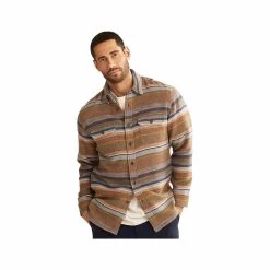 Pendleton Men's Doublesoft Striped Driftwood Shirt -Casual Wear Shop 76634 TRAIL STRIPE l