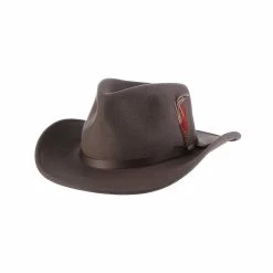 Scala Men's Dakota Wool Felt Hat -Casual Wear Shop 76650 GREY l