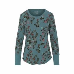 Women's Mini Waffle Crew Long Sleeve Top