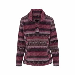 Women's Shawl Collar Microfleece Long Sleeve Pullover