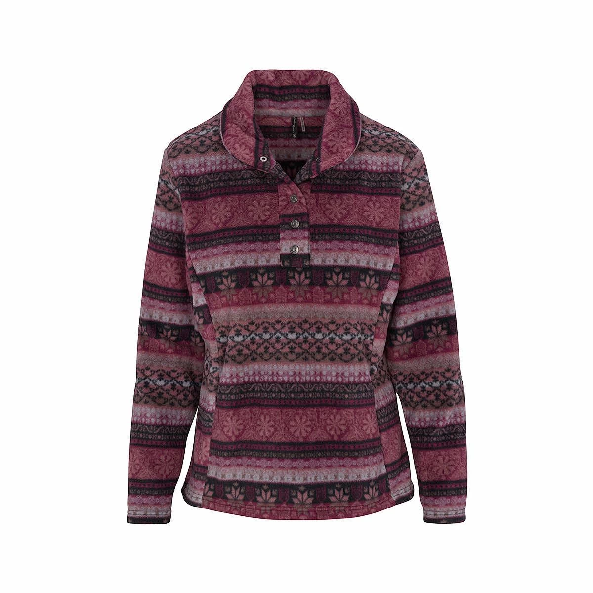 Women's Shawl Collar Microfleece Long Sleeve Pullover 3 Women's Shawl Collar Microfleece Long Sleeve Pullover