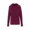 Women's Plush Cowl Neck Long Sleeve Sweater -Casual Wear Shop 76821 WINE l