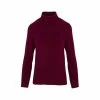 Women's Super Soft Turtle Neck Long Sleeve Top - Curvy 1 Women's Super Soft Turtle Neck Long Sleeve Top - Curvy -Casual Wear Shop 76826 WINE l