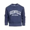 Kids ' Greenville Burn Wash Crew Sweatshirt -Casual Wear Shop 76843 DENIM l