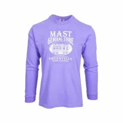Greenville Mast General Store Long Sleeve T- Shirt -Casual Wear Shop 76881 VIOLET l