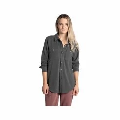 Women's Lewis Long Sleeve Shirt -Casual Wear Shop 76984 BLACK OLIVE BK096 l