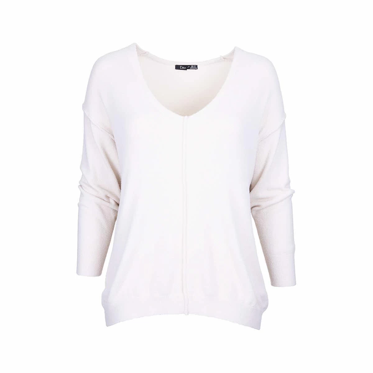 Women's V- Neck Front Seam Sweater - Curvy 5 Women's V- Neck Front Seam Sweater - Curvy - Image 3