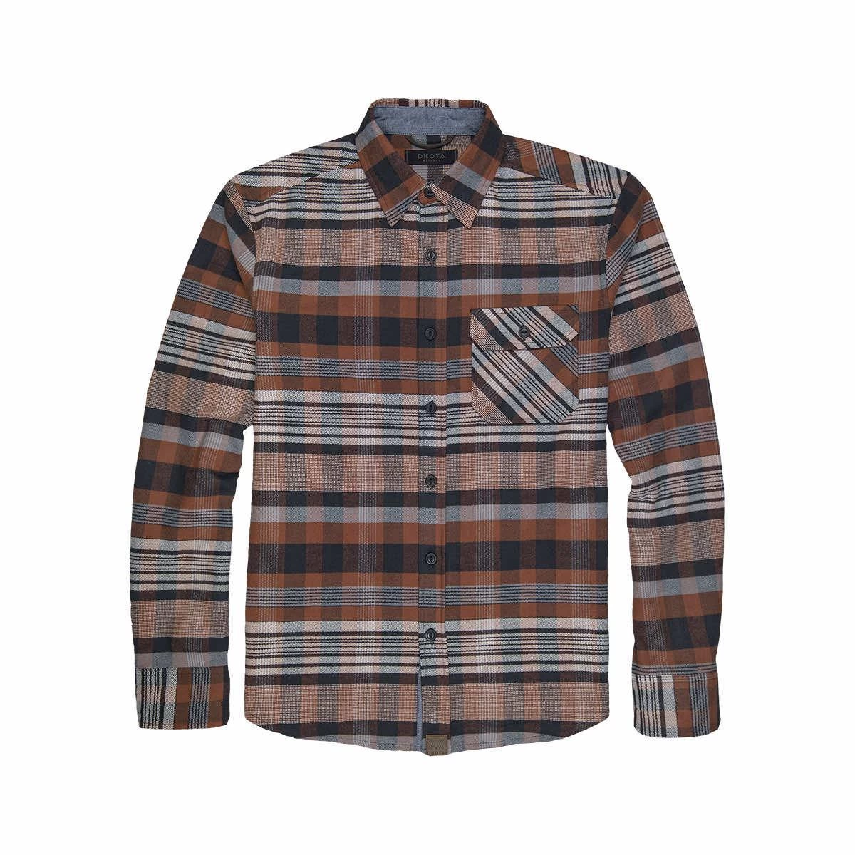 Men's Brock Plaid Flannel Long Sleeve Shirt 3 Men's Brock Plaid Flannel Long Sleeve Shirt