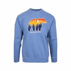 Mast General Store Bear Crew Sweatshirt -Casual Wear Shop 77111 SLATE BLUE l