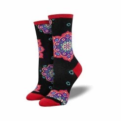 Women's Mandala Cotton Crew Socks