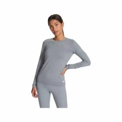 Vuori Women's Long Sleeve Lux Crew Shirt -Casual Wear Shop 77268 HFT FLINTHTHR l