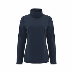 Women's Teton Long Sleeve Turtleneck Top -Casual Wear Shop 77490 DARK DENIM 446 l