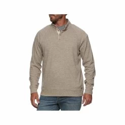Men's Hero 1/4- Snap Pullover -Casual Wear Shop 77510 OATMEAL HTHR l