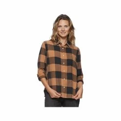 Women's Georgianna Buffalo Plaid Long Sleeve Shirt 7 Women's Georgianna Buffalo Plaid Long Sleeve Shirt -Casual Wear Shop 77552 RUST BLACK l