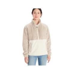 Marmot Women's Homestead Sherpa Half- Zip Pullover -Casual Wear Shop 77738 SANDBAR 710 l