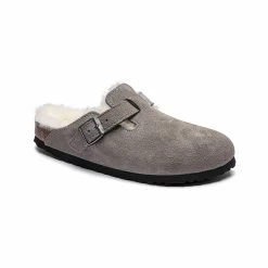 Birkenstock Women's Boston Shearling Clogs -Casual Wear Shop 77804 STONE COIN NATURAL l