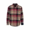Men's Brushed Cotton Plaid Long Sleeve Shirt 1 Men's Brushed Cotton Plaid Long Sleeve Shirt -Casual Wear Shop 77816 RED l