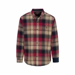 Men's Brushed Cotton Plaid Long Sleeve Shirt