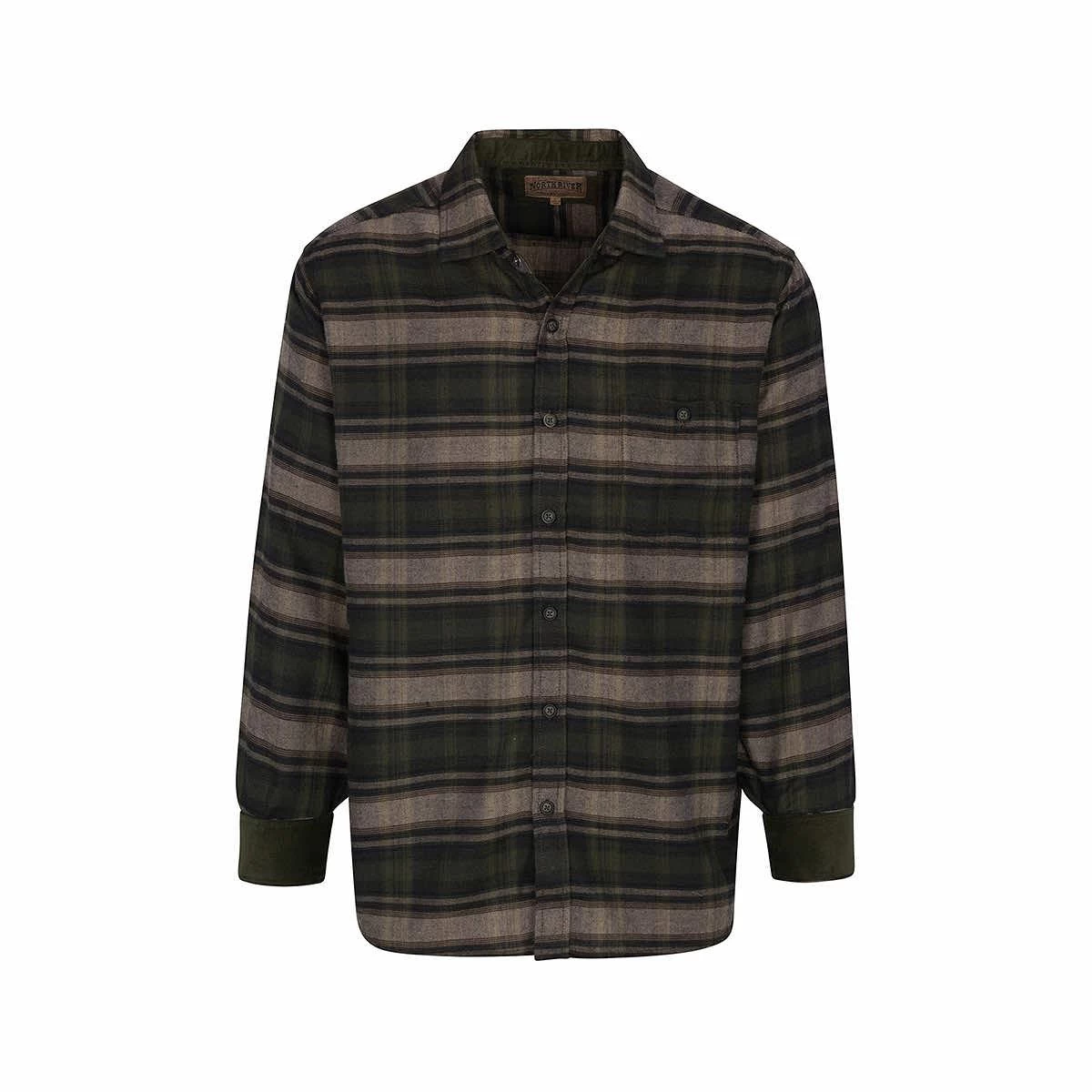 Men's Poly Plaid Long Sleeve Shirt 4 Men's Poly Plaid Long Sleeve Shirt - Image 2