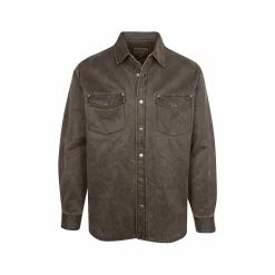 Men's Cotton Suede Shirt Jacket