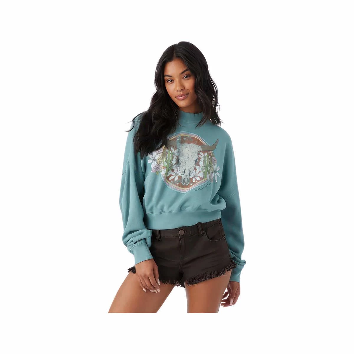 ONeill Women's Moment Crop Long Sleeve Pullover Top 5 ONeill Women's Moment Crop Long Sleeve Pullover Top - Image 3
